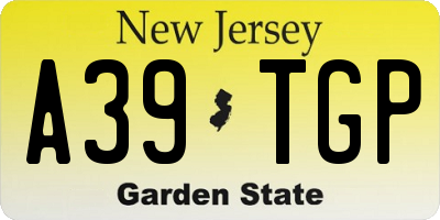 NJ license plate A39TGP