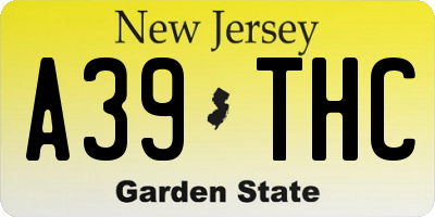 NJ license plate A39THC