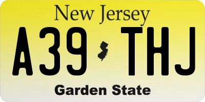 NJ license plate A39THJ