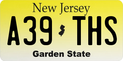 NJ license plate A39THS
