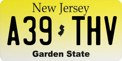 NJ license plate A39THV