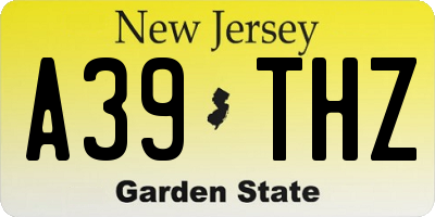 NJ license plate A39THZ