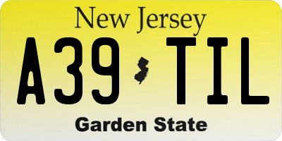 NJ license plate A39TIL