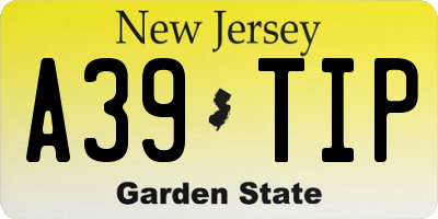 NJ license plate A39TIP