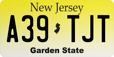 NJ license plate A39TJT
