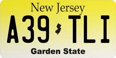 NJ license plate A39TLI