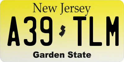 NJ license plate A39TLM