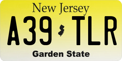NJ license plate A39TLR