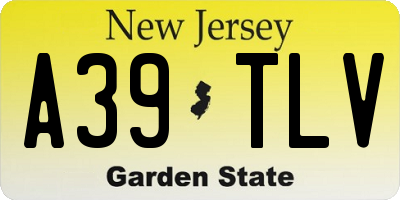 NJ license plate A39TLV