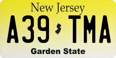 NJ license plate A39TMA