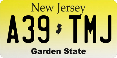 NJ license plate A39TMJ