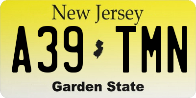 NJ license plate A39TMN