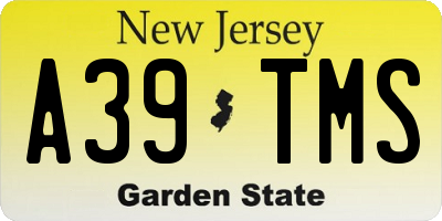 NJ license plate A39TMS