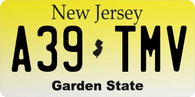 NJ license plate A39TMV