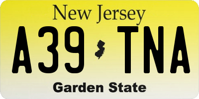 NJ license plate A39TNA