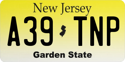 NJ license plate A39TNP