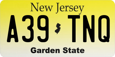 NJ license plate A39TNQ