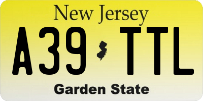 NJ license plate A39TTL