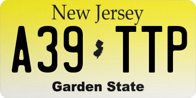 NJ license plate A39TTP