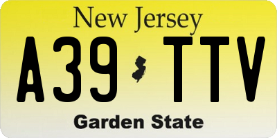 NJ license plate A39TTV