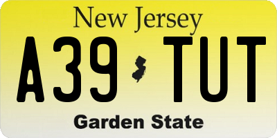 NJ license plate A39TUT