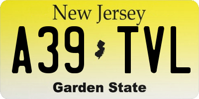 NJ license plate A39TVL