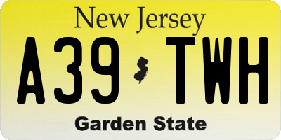NJ license plate A39TWH
