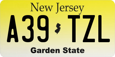 NJ license plate A39TZL