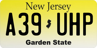 NJ license plate A39UHP