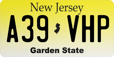 NJ license plate A39VHP