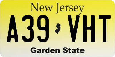 NJ license plate A39VHT