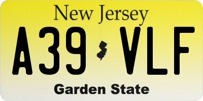 NJ license plate A39VLF