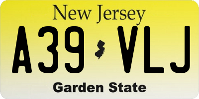 NJ license plate A39VLJ