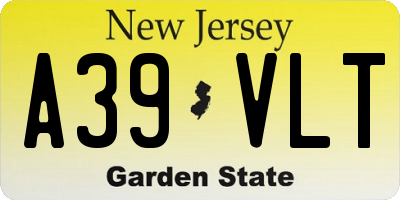 NJ license plate A39VLT