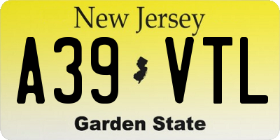 NJ license plate A39VTL