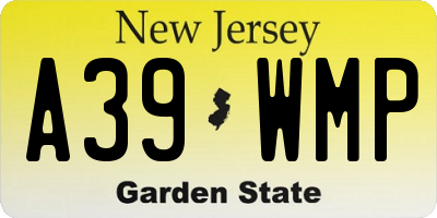 NJ license plate A39WMP