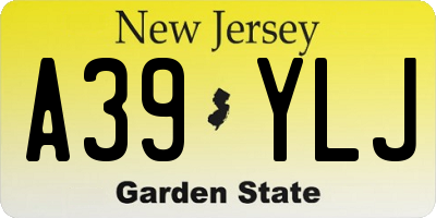 NJ license plate A39YLJ