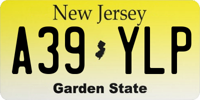 NJ license plate A39YLP
