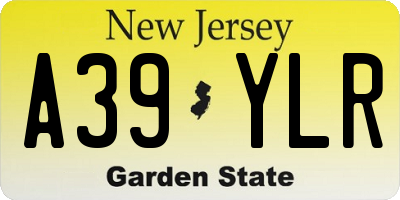 NJ license plate A39YLR