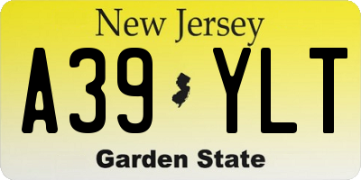 NJ license plate A39YLT