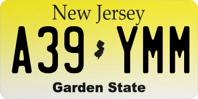 NJ license plate A39YMM