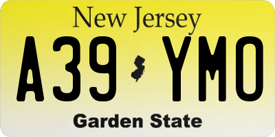 NJ license plate A39YMO