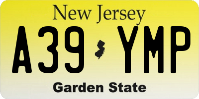 NJ license plate A39YMP