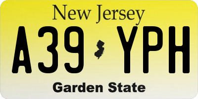 NJ license plate A39YPH