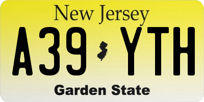 NJ license plate A39YTH