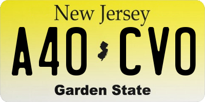 NJ license plate A40CVO