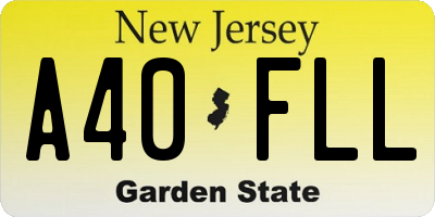 NJ license plate A40FLL