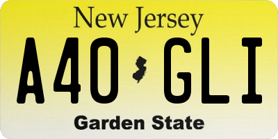 NJ license plate A40GLI
