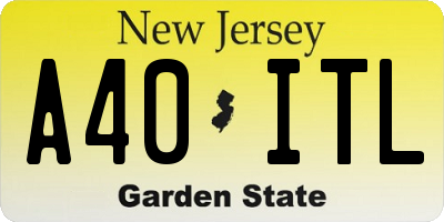 NJ license plate A40ITL