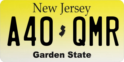 NJ license plate A40QMR